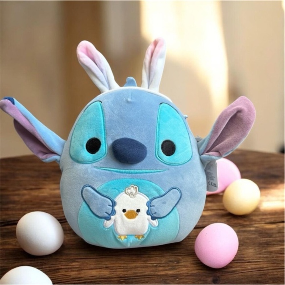 Disney Squishmallows Easter Bunny Stitch 2024 Holiday Plush Toy 9"